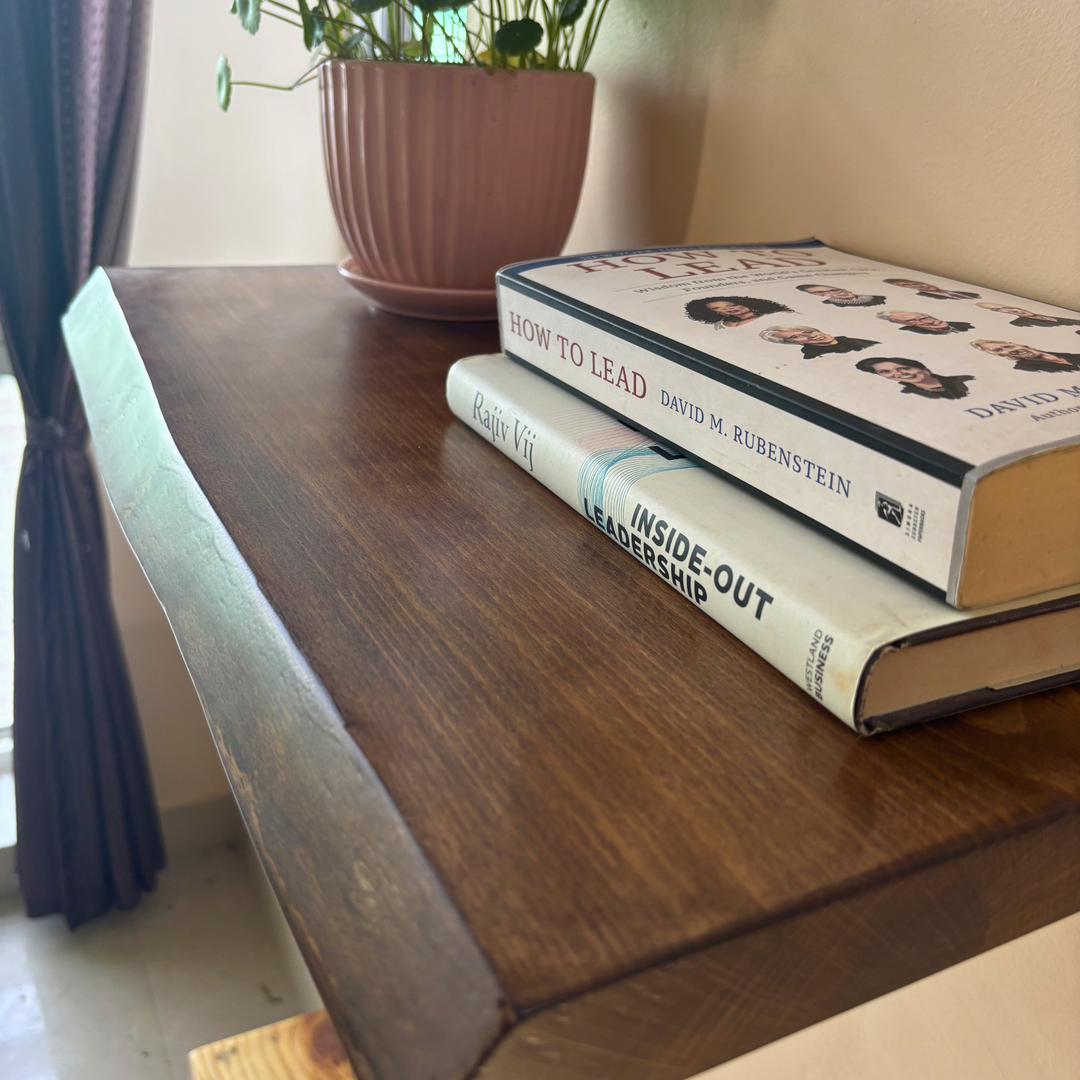 Live Edge – Steam Beech Wood Floating Shelf | 11 In × 24 In